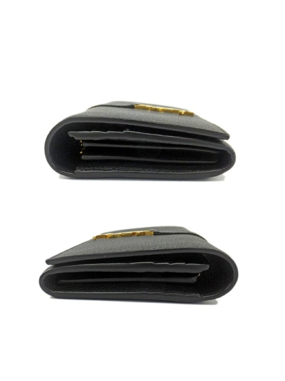 Saint Laurent Ten YSL Line Large Flap Wallet Gold Black - Picture 4 of 10